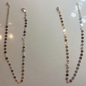 2-Piece Silver Chokers Set